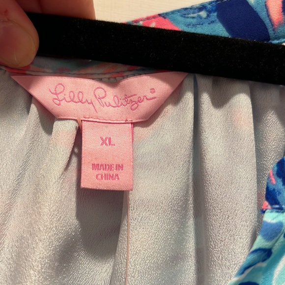 Lilly Pulitzer Brynle Dress in twilight Blue Scale Up size XL NWT - Picture 4 of 6